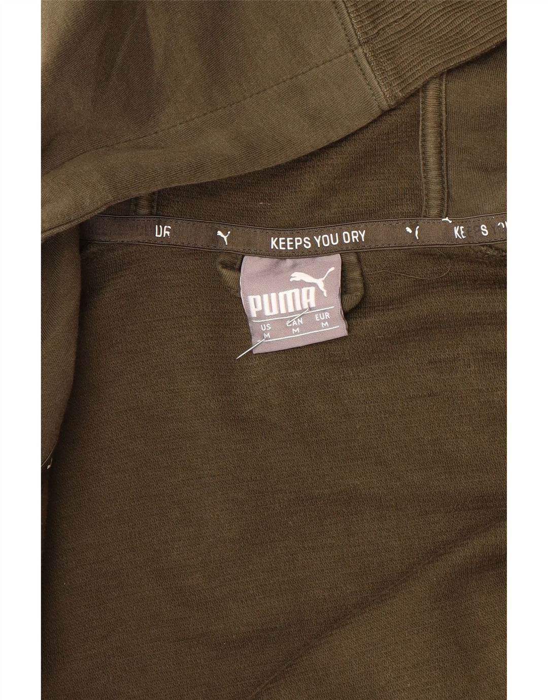 Puma Herren-Kapuzenpullover mit Reißverschluss, Medium Khaki