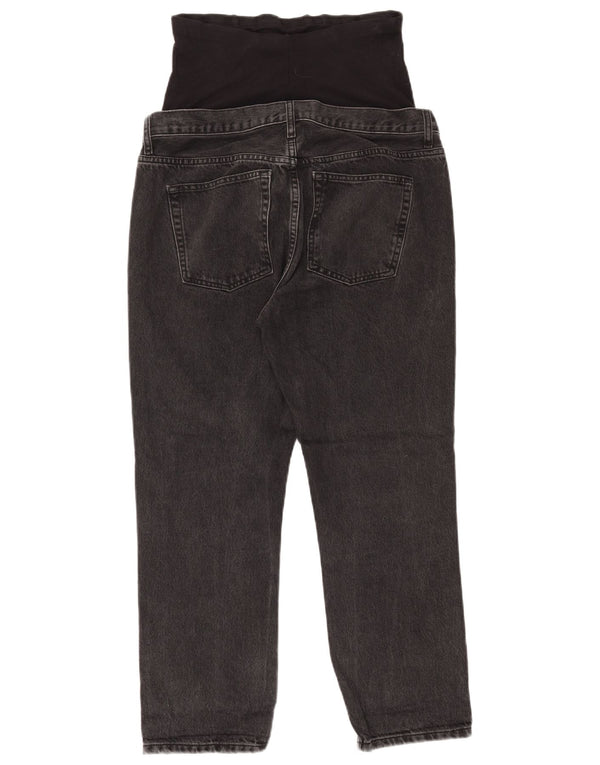 Topshop Damen Umstandsmode, gerade Jeans, W28, L26, schwarze Viskose