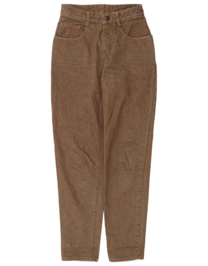 Trussardi Damen Tapered Jeans W28 L30 Braune Baumwolle