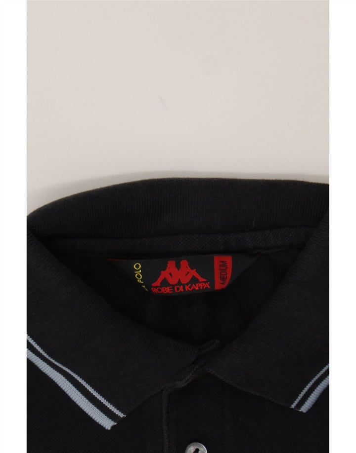 KAPPA Mens Long Sleeve Polo Shirt Medium Navy Blue Cotton Vintage Kappa and Second-Hand Kappa from Messina Hembry 