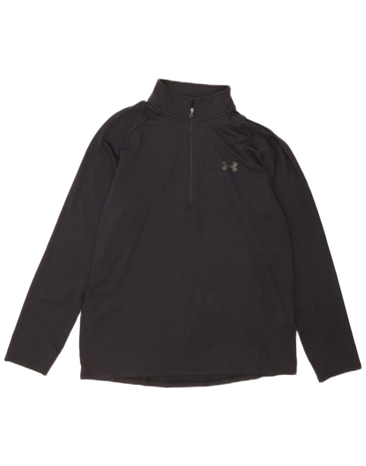 Under Armour Herren Heat Gear Pullover-Trainingsoberteil mit Reißverschluss, Mittelschwarz