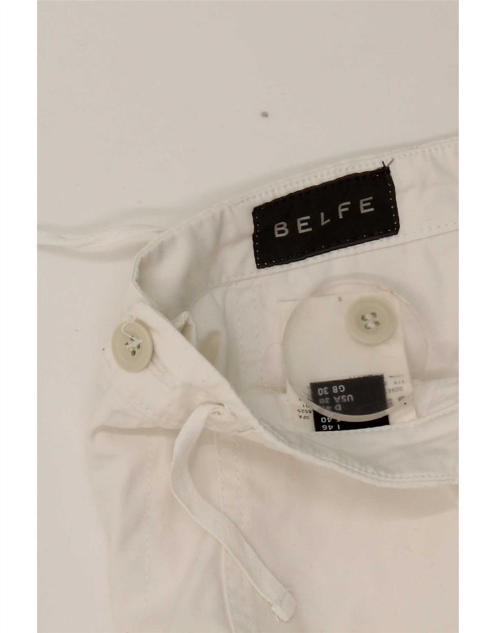 Belfe Herren-Chino-Shorts, W30, mittelweiße Baumwolle
