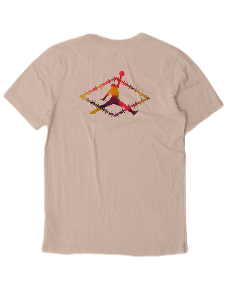 Jordan Herren Air Graphic T-Shirt Top Small aus weißer Baumwolle