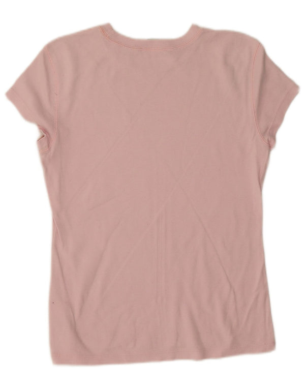 Tommy Hilfiger Damen T-Shirt Top UK 14 Large Rosa Baumwolle