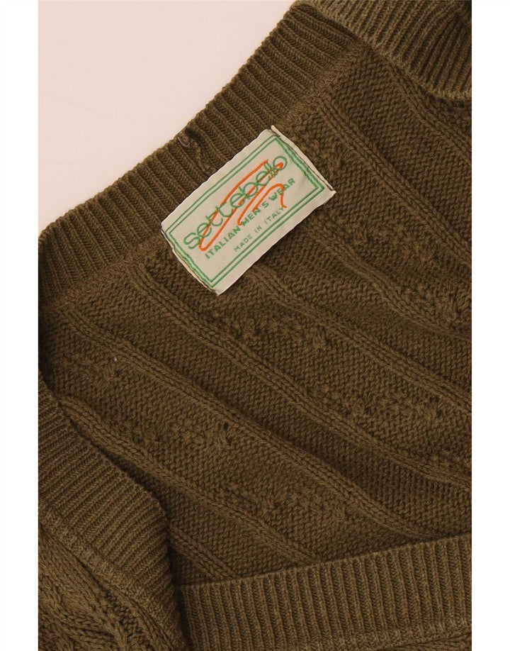 Settebello Herren-Strickjacke, groß, Khaki