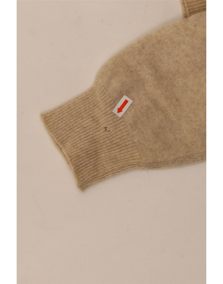 Benetton Damen-Pullover mit Rundhalsausschnitt, Mittelbeige