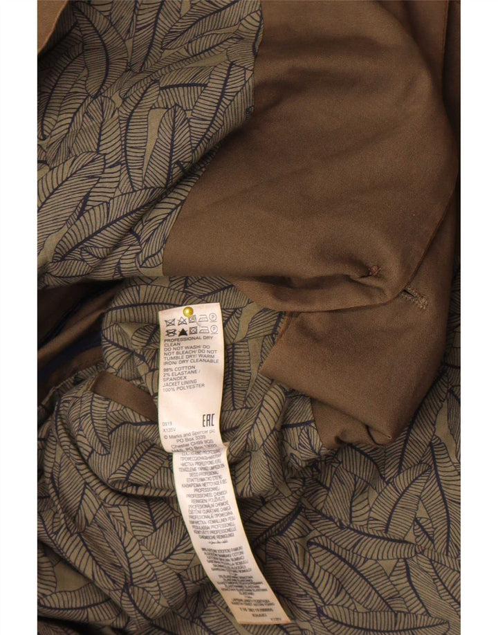Marks & Spencer Herren-Blazer mit 2 Knöpfen, UK 40, mittlere Khaki-Baumwolle