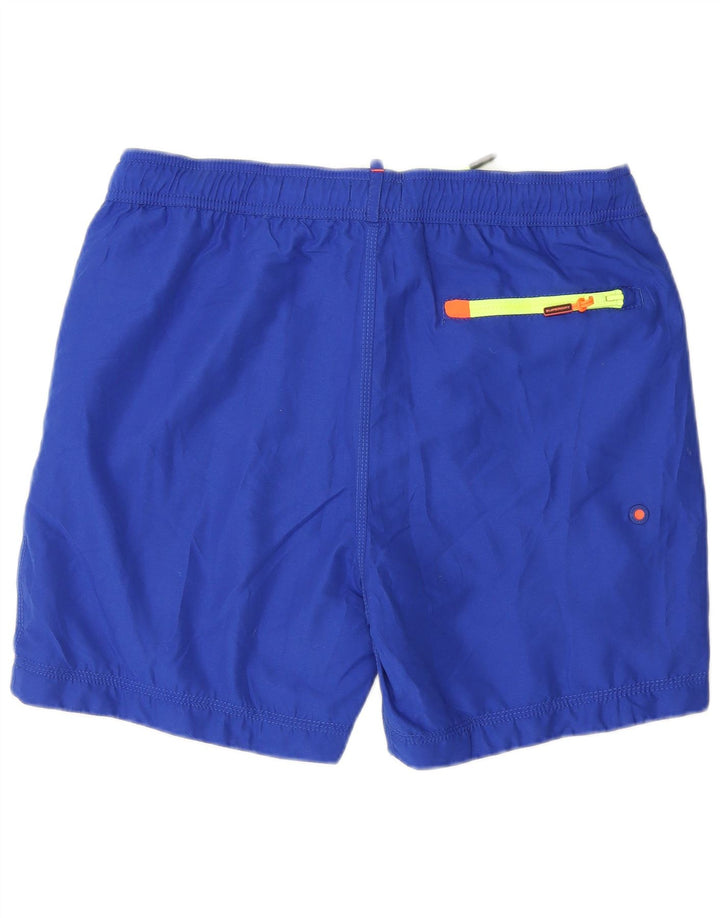 SUPERDRY Herren Badeshorts mit Grafik, Größe L, Blau, Polyester