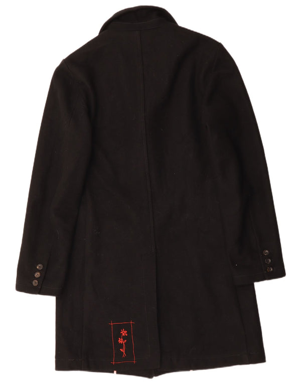 Zu Elements Damen Mantel UK 18 XL Schwarze Wolle