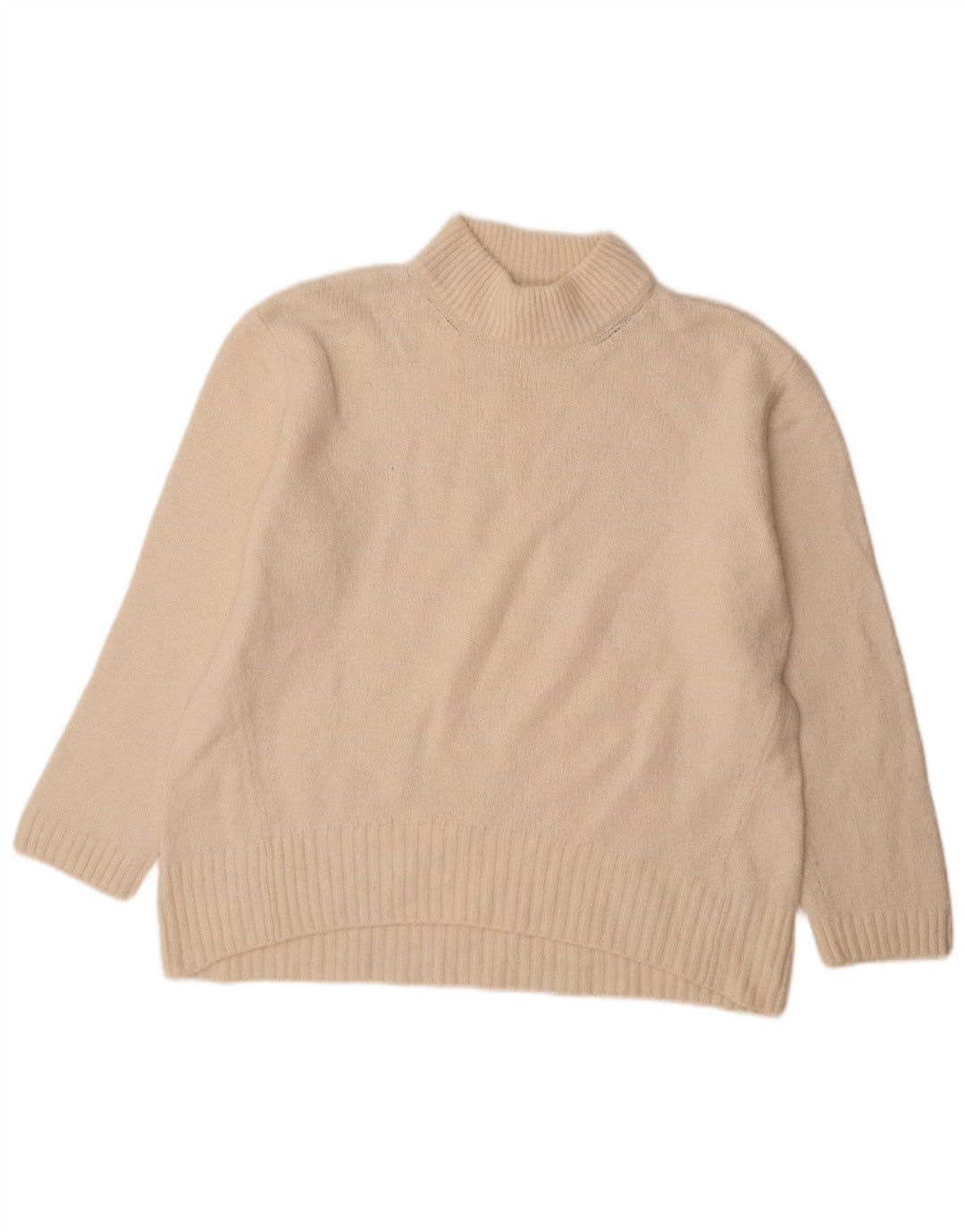 Massimo Dutti Damen-Pullover mit Rollkragen, Gr. 40, Größe L, gebrochenes Weiß
