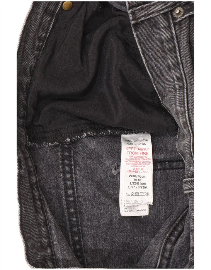 Topshop Damen Baggy Loose Jeans W30 L32 Schwarz Polyester