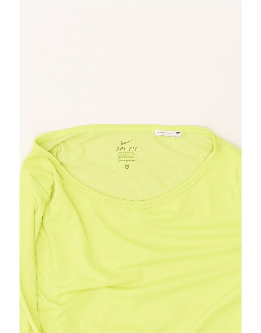 NIKE Damen Dri Fit Top Langarm UK 10 Small Grün Polyester