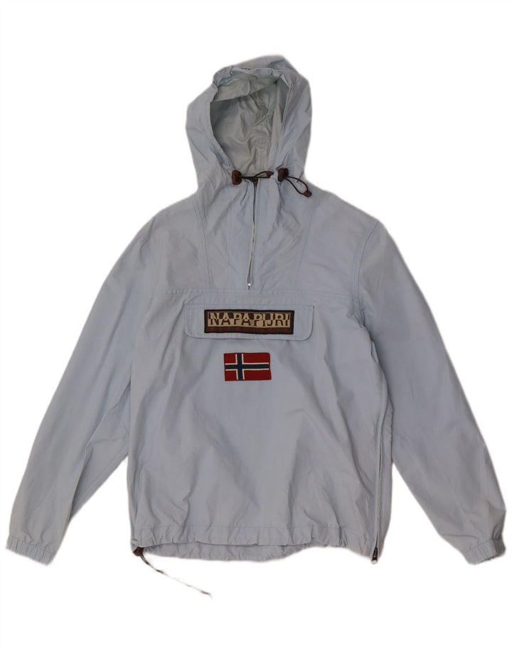 Napapijri Damen Übergroße Kapuzenpullover-Regenjacke UK 10 Small Blau