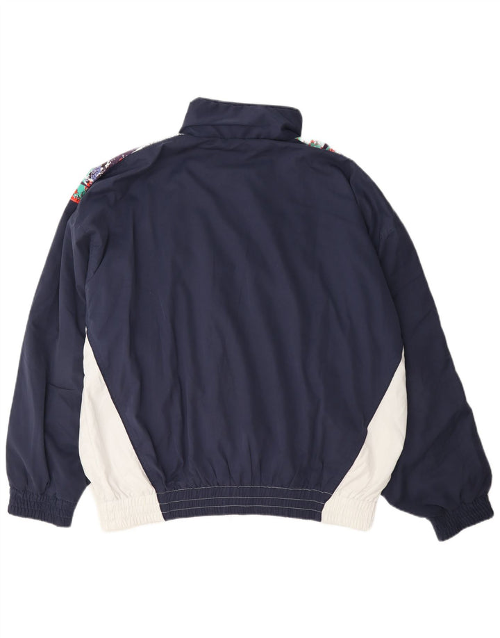 Masita Herren-Trainingsanzugoberteil, mittelweißes Farbblock-Polyester