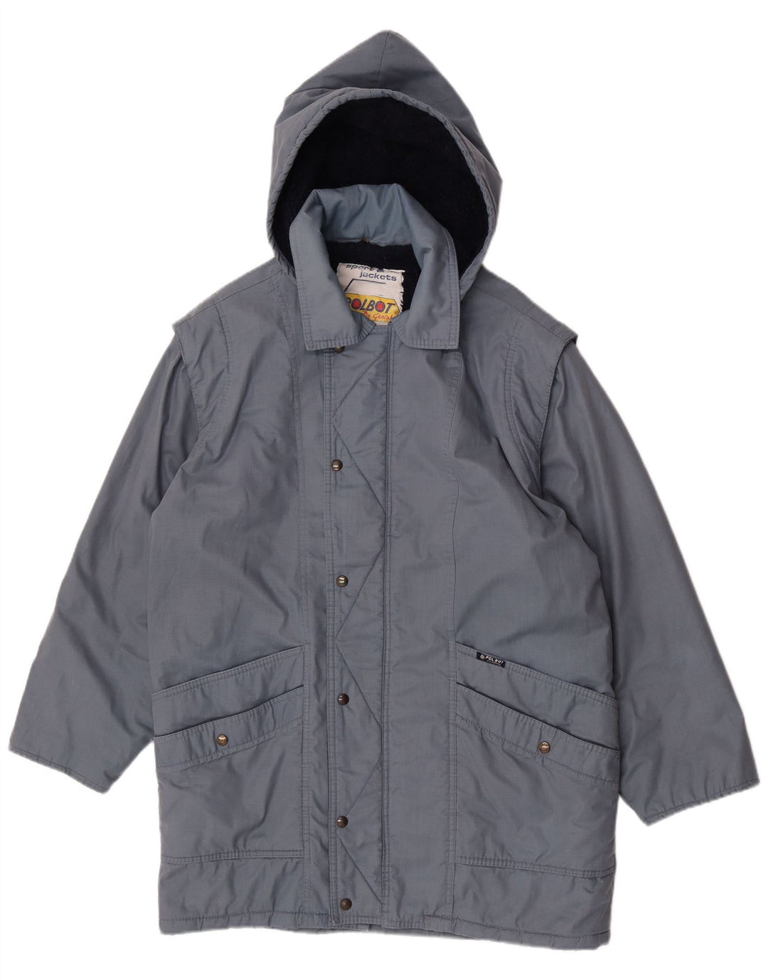 Polbot Herren-Sherpa-Jacke mit Kapuze, UK 42, XL, Blau, Polyester