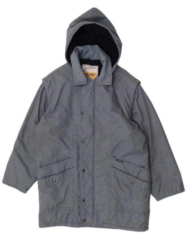 Polbot Herren-Sherpa-Jacke mit Kapuze, UK 42, XL, Blau, Polyester