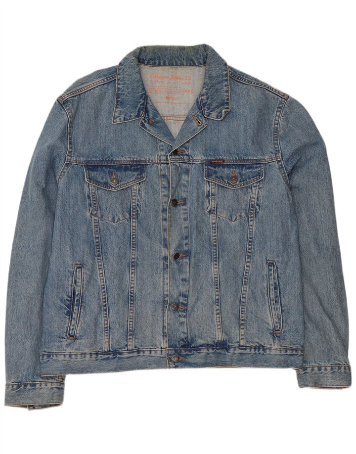 Carrera Herren Jeansjacke UK 44 2XL Blaue Baumwolle