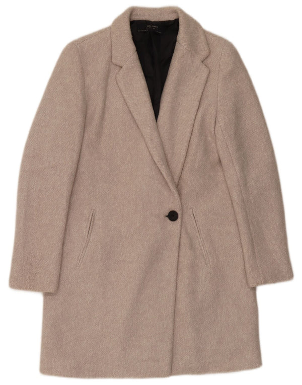 Zara Damen Mantel UK 10 Small Beige