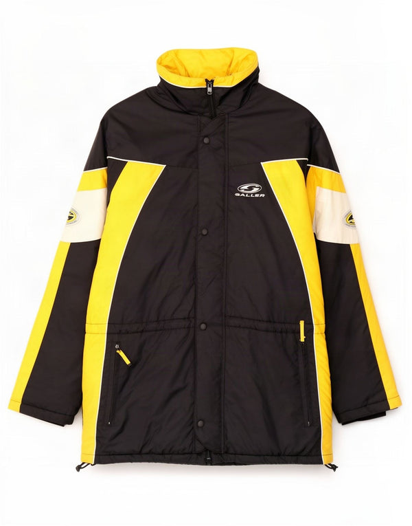 Saller Herren-Windbreaker-Jacke mit Grafik, UK 42, XL, Schwarz, Colourblock-Polyamid