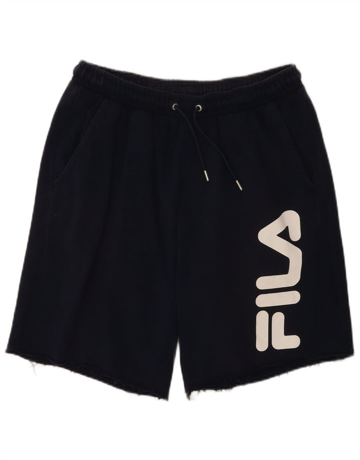 Fila Herren Grafik-Sportshorts aus mittlerer marineblauer Baumwolle