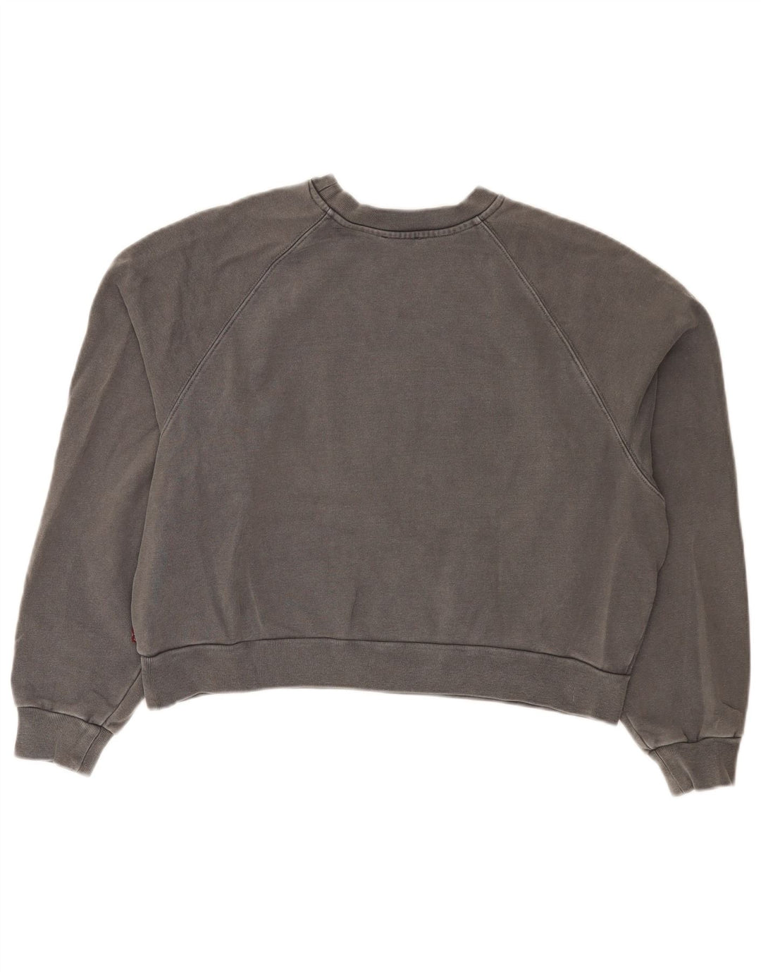 Levi's Damen Crop Graphic Oversized Sweatshirt Pullover UK 14 Mittelgrau