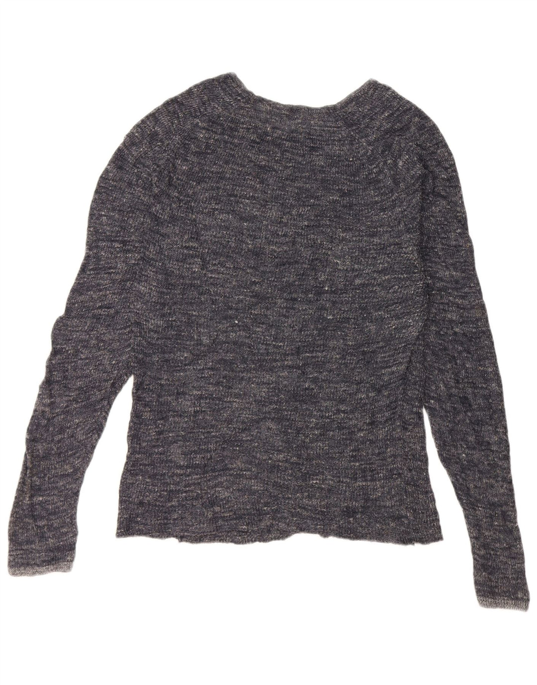 Zara Herren-Pullover mit Rundhalsausschnitt, groß, Marineblau meliert