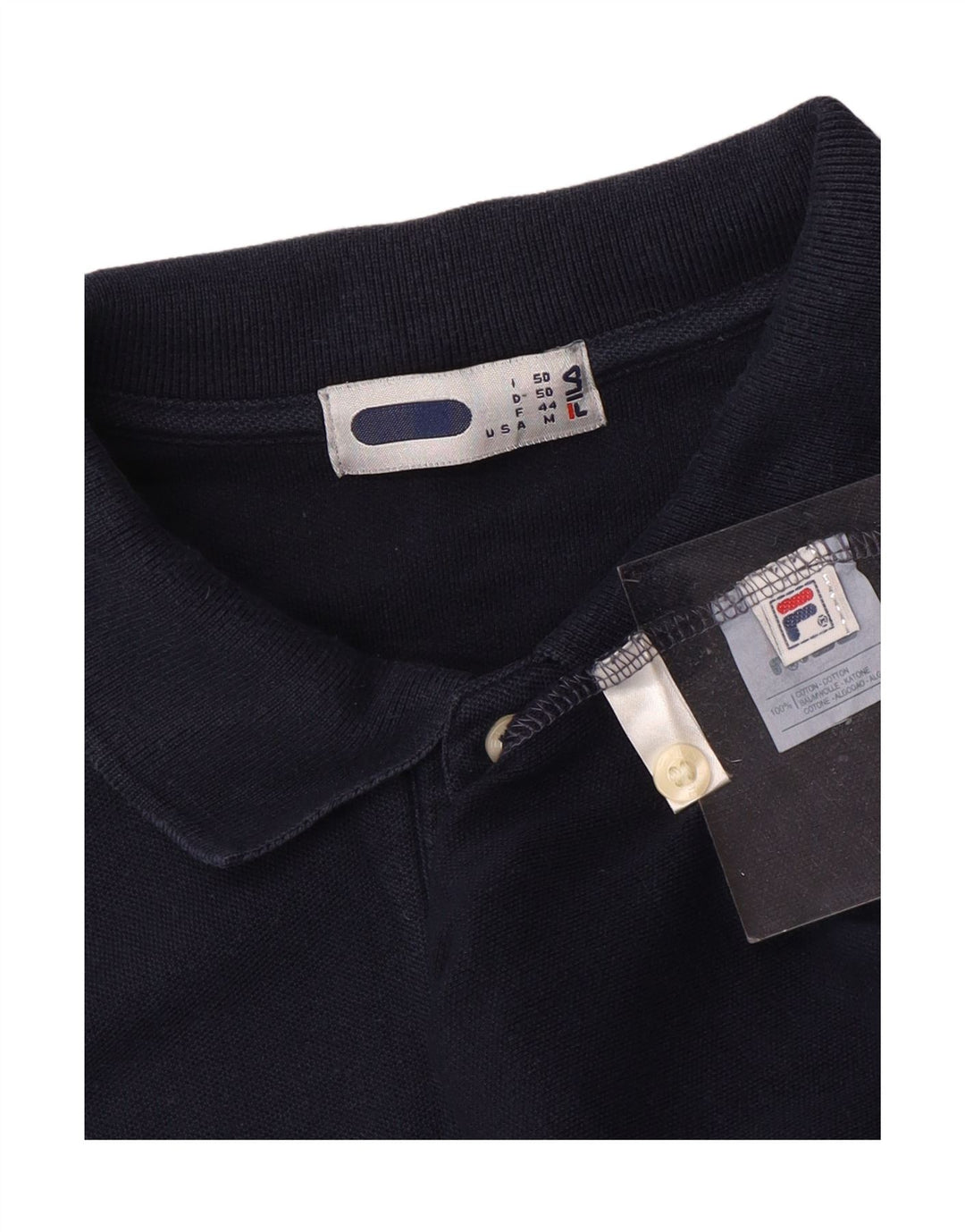FILA Herren Poloshirt IT 50 Medium Marineblau Baumwolle