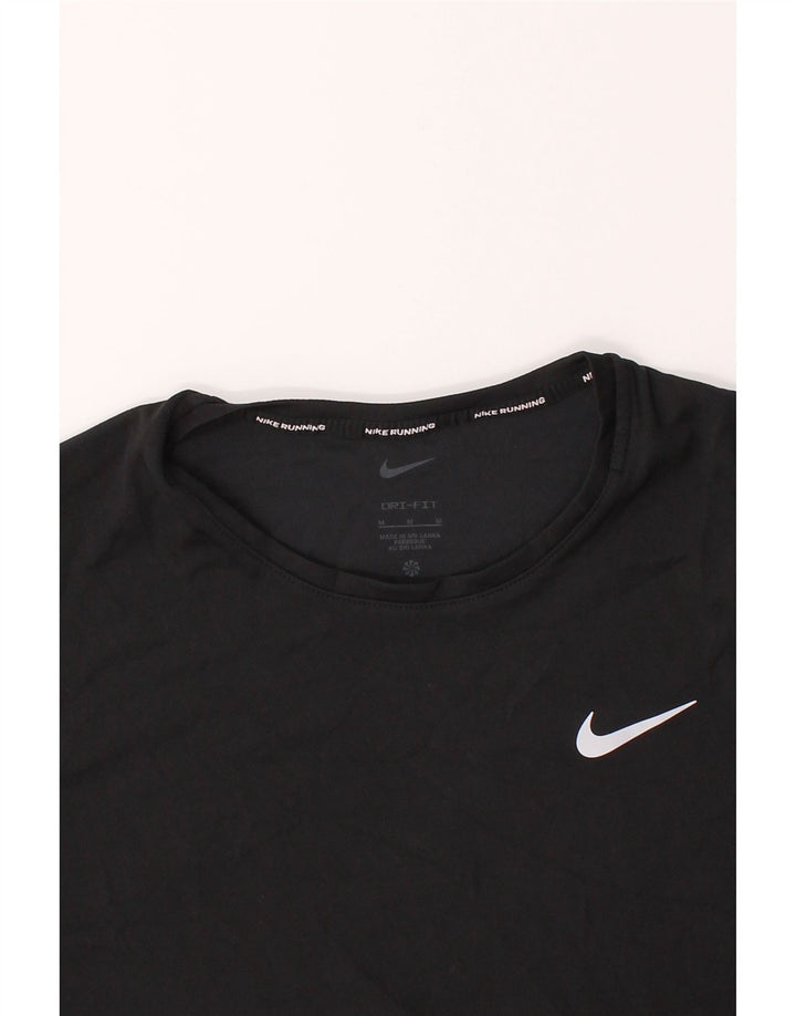 NIKE Mens Dri Fit T-Shirt Top Medium Black Polyester Vintage Nike and Second-Hand Nike from Messina Hembry 