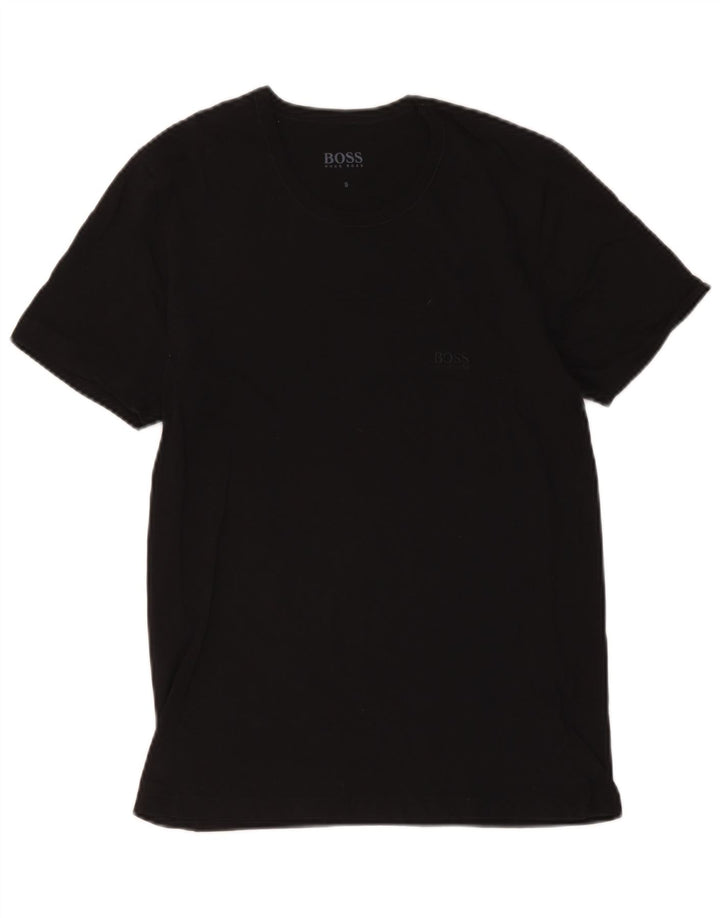 Hugo Boss Herren T-Shirt Top Small Schwarz Baumwolle