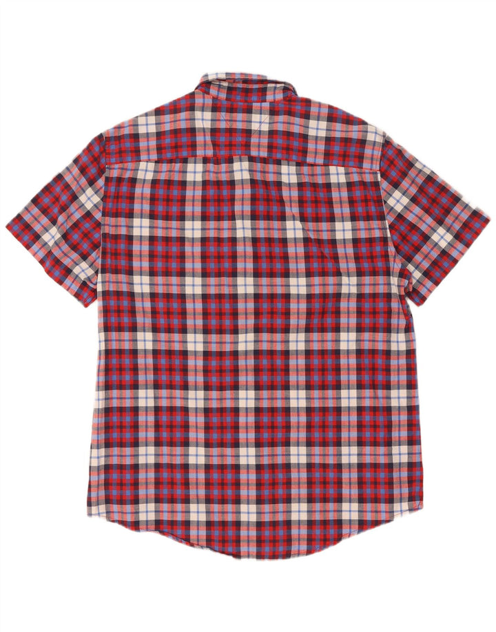 Tommy Hilfiger Herren Kurzarm-Slim-Fit-Hemd, groß, mehrfarbig, kariert