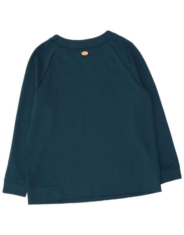 GATTINONI Damen Grafik-Sweatshirt-Pullover UK 14 Large Blau Polyester