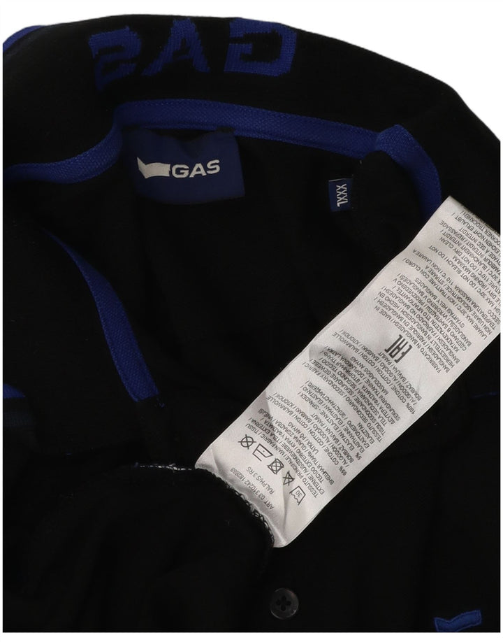 Gas Herren Poloshirt 3XL Schwarz Baumwolle