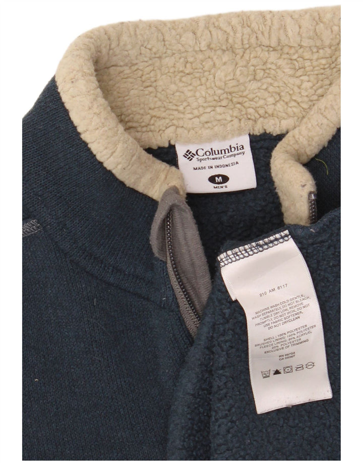 Columbia Herren-Pullover mit Reißverschluss am Hals, mittleres marineblaues Polyester