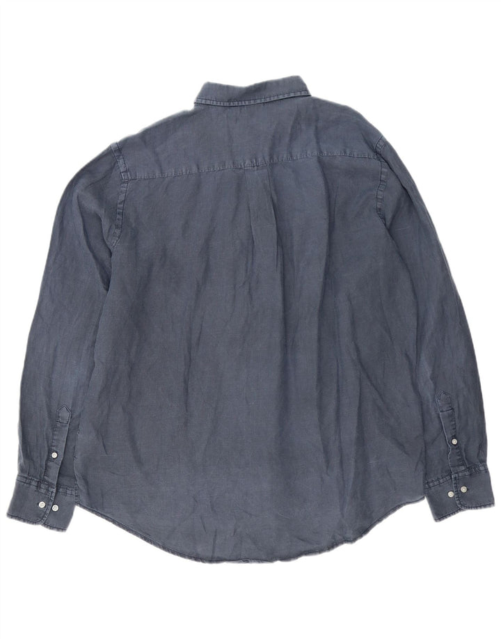 Murphy & Nye Herren Sailmakers Hemd 2XL Marineblaues Leinen