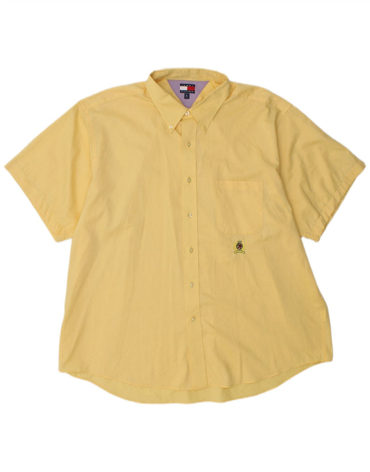 TOMMY HILFIGER Herren Kurzarmhemd XL Gelb