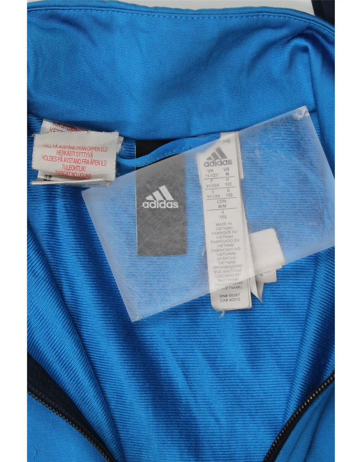 Adidas Jungen-Trainingsanzug-Top-Jacke, 11–12 Jahre, Marineblau, Farbblock