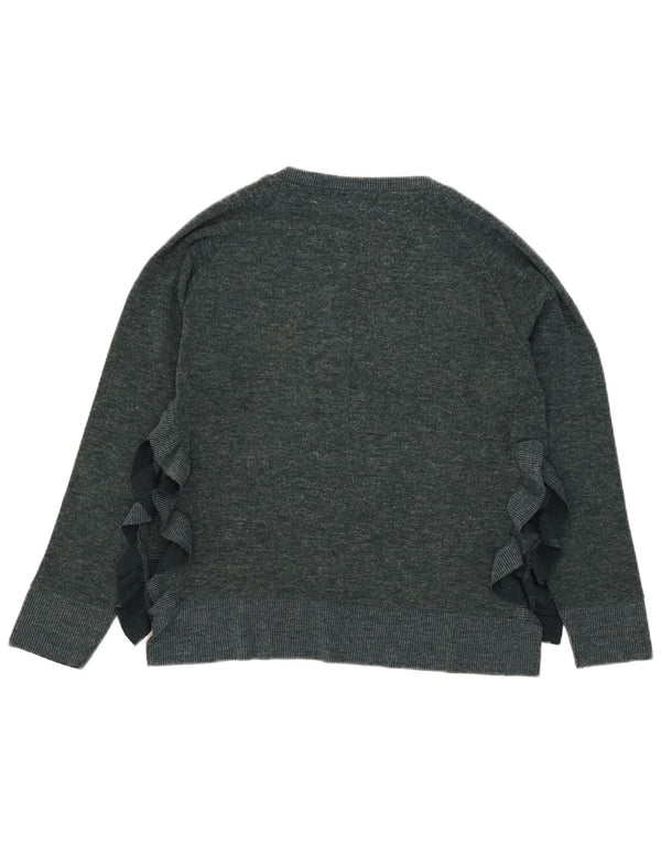 Zara Damen-Pullover mit Rundhalsausschnitt, Gr. 14, Mittelgrün