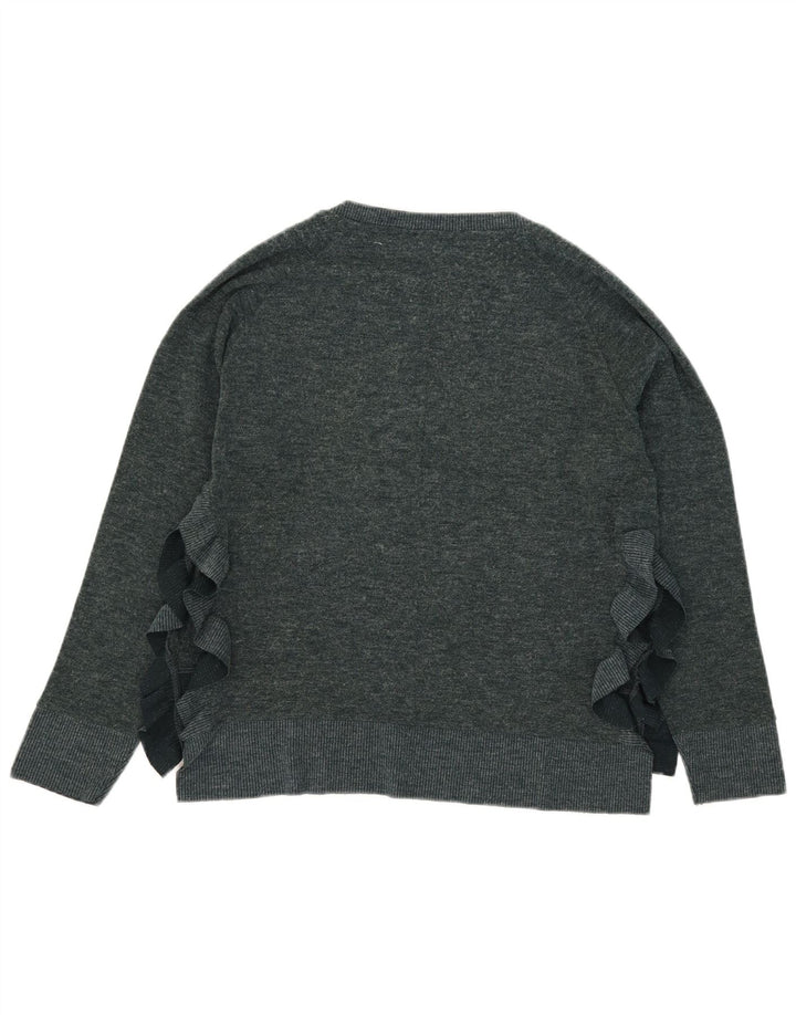 Zara Damen-Pullover mit Rundhalsausschnitt, Gr. 14, Mittelgrün
