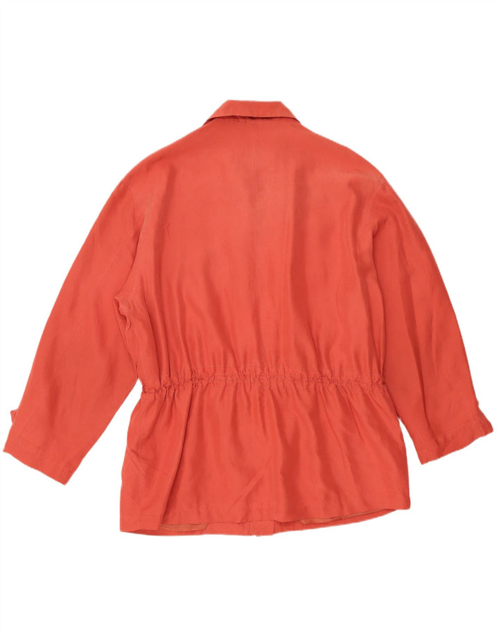 Belfe Damen Utility Jacke IT 48 XL Orange Seide