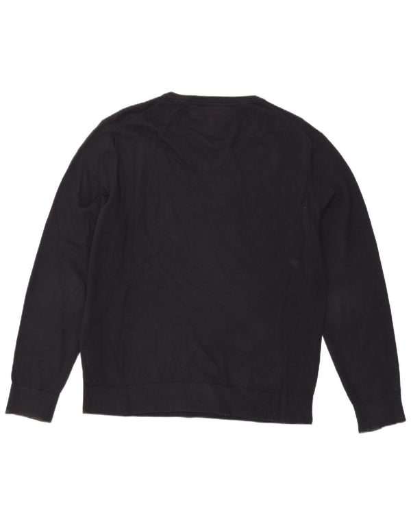 TOMMY HILFIGER Herren V-Ausschnitt Pullover Pullover XL Marineblau Baumwolle