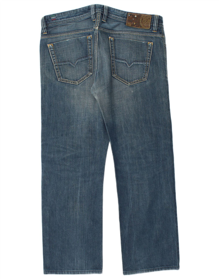 Diesel Herren Straight Jeans W33 L28 Blaue Baumwolle