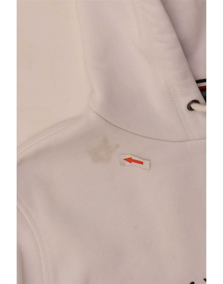 Tommy Hilfiger Herren-Kapuzenpullover mit Grafik, mittelweiße Baumwolle
