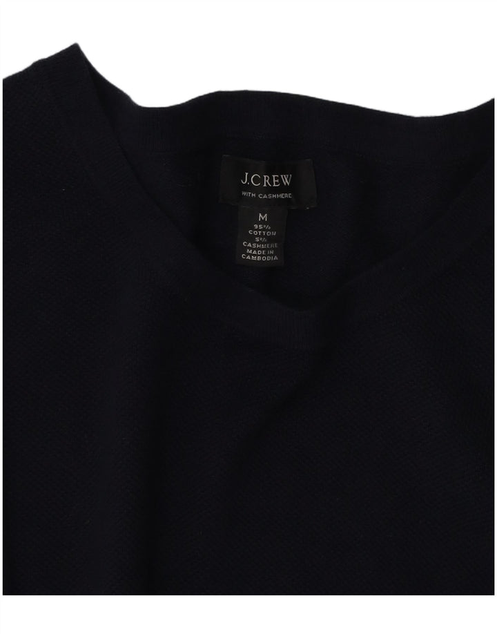 J. CREW Herren-Pullover mit U-Boot-Ausschnitt, mittelmarineblaue Baumwolle