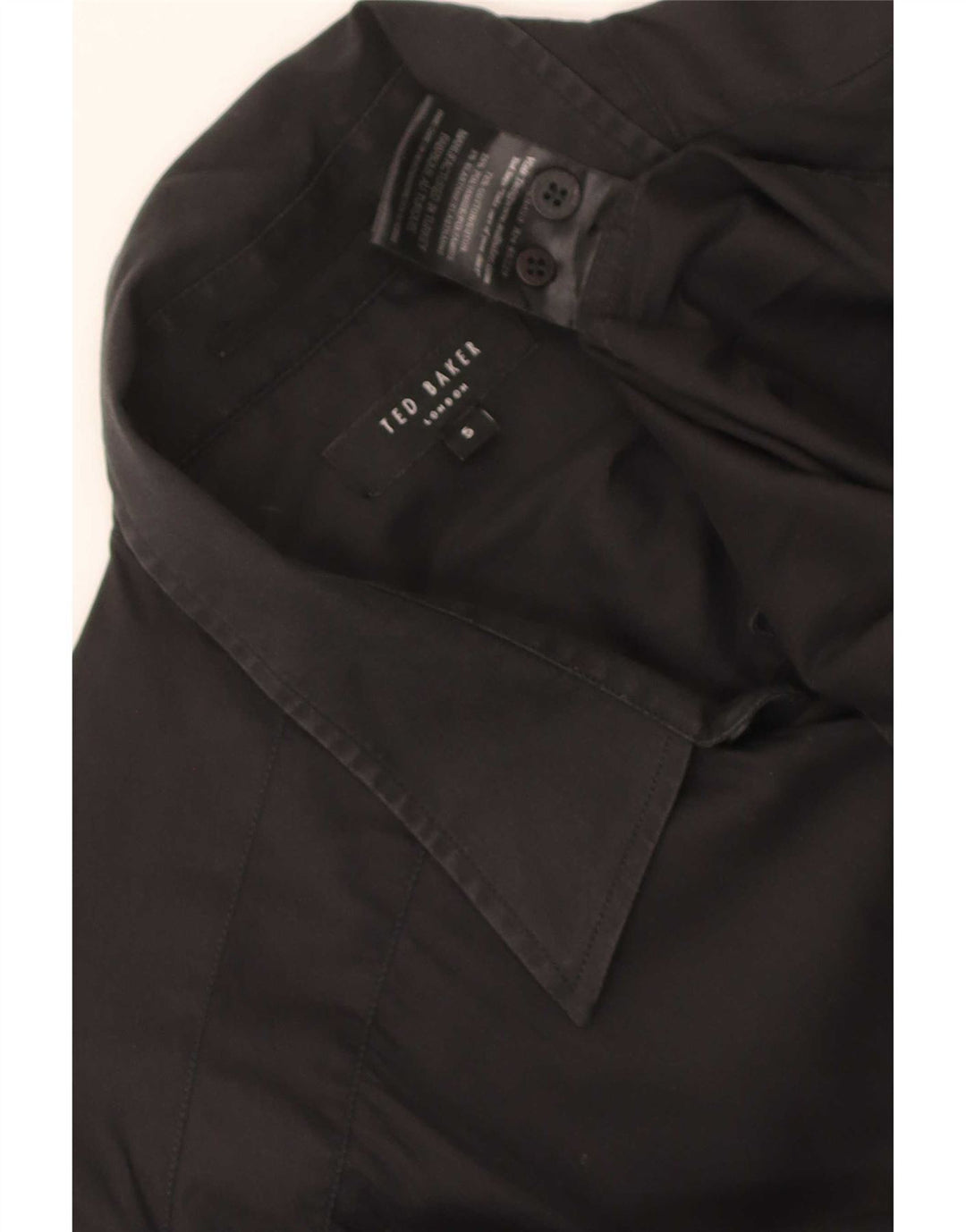 Ted Baker Herrenhemd, Größe 5 XL, schwarze Baumwolle