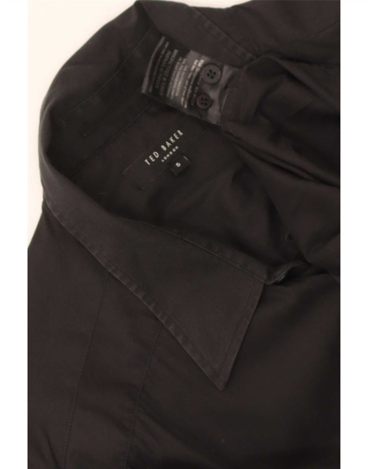 Ted Baker Herrenhemd, Größe 5 XL, schwarze Baumwolle