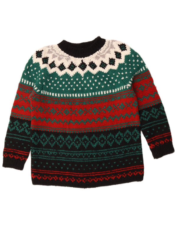 Vintage Damen Rollkragenpullover Pullover UK 16 Groß Mehrfarbig