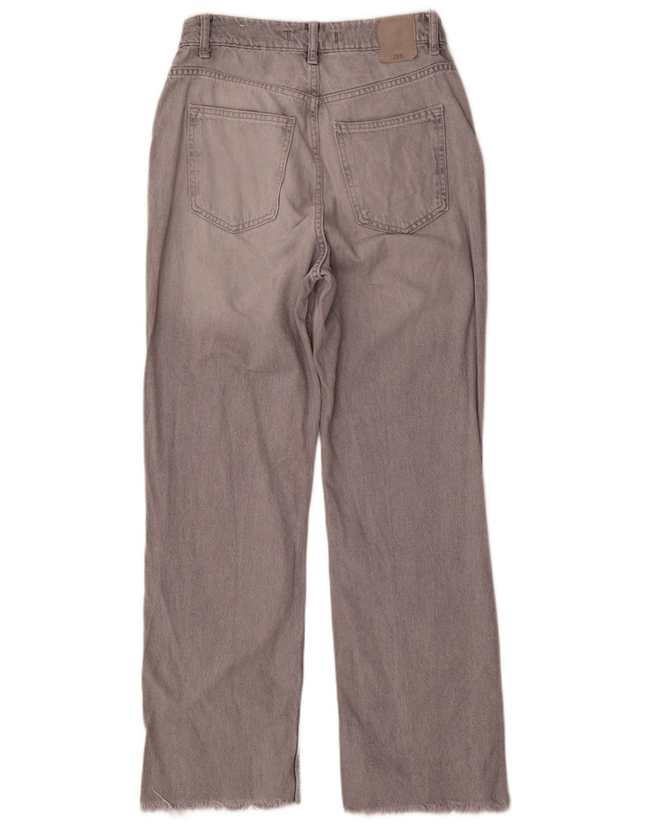 Zara Damen Straight Jeans EU 38 Small W28 L29 Grau