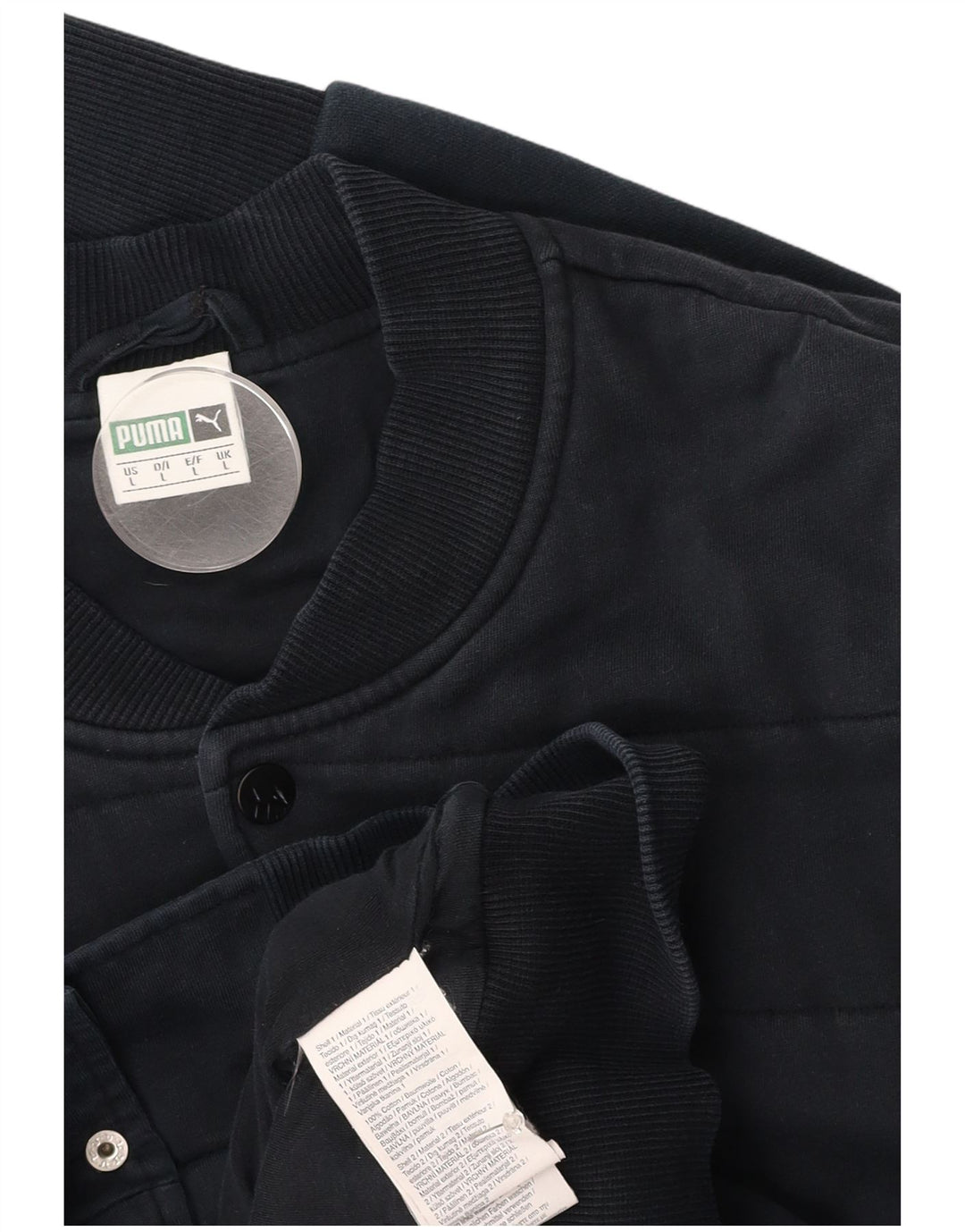 PUMA Herren Bomberjacke UK 40 Large Marineblau Baumwolle