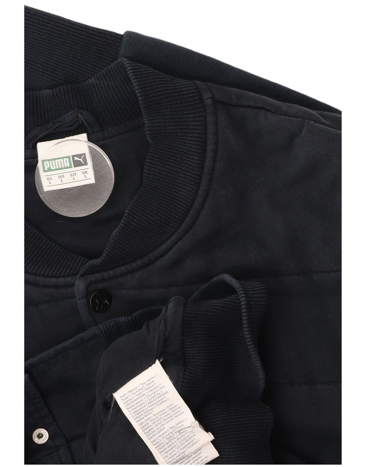 PUMA Herren Bomberjacke UK 40 Large Marineblau Baumwolle