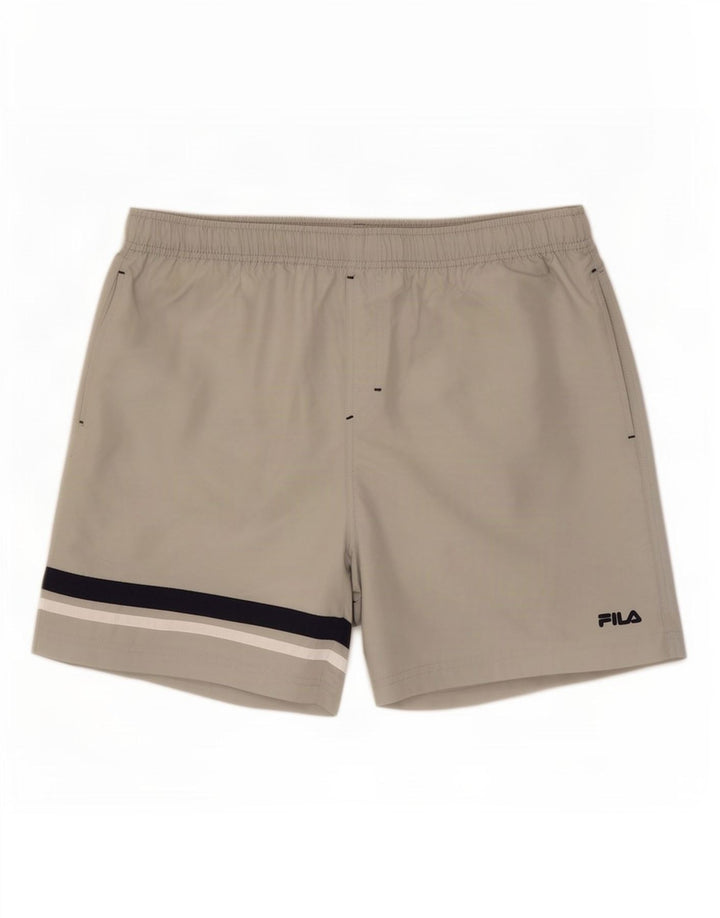 Fila Herren Badeshorts XL Grau Colourblock Polyester